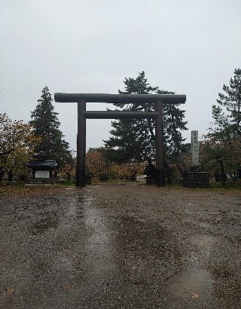 portão torii logo na entrada